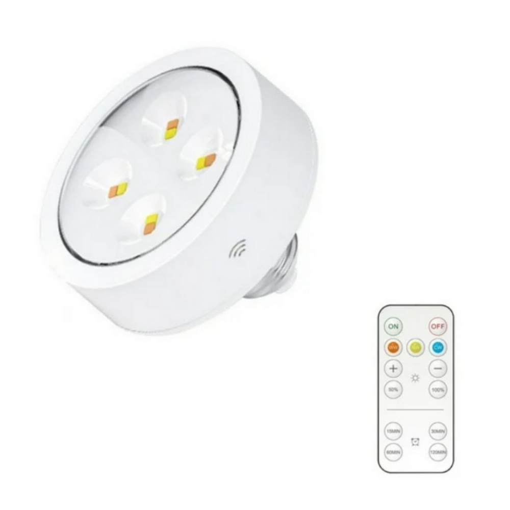 Battery Operated Light Bulbs with Remote, Battery Powered Led Puck Light